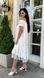 Платье с открытими плечами и кружевом, разлетайка летнее Elena фото 15