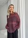 Hand knitted thin mohair sweater burgundy color SKY photo 1