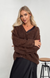 Distressed knit oversize, chocolate cardigan, premium yarn, alpaca and mohair Cool air photo 4