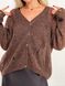 Distressed knit oversize, chocolate cardigan, premium yarn, alpaca and mohair Cool air photo 11