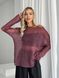 Hand knitted thin mohair sweater burgundy color SKY photo 5