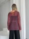 Hand knitted thin mohair sweater burgundy color SKY photo 8