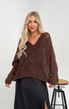 Distressed knit oversize, chocolate cardigan, premium yarn, alpaca and mohair Cool air photo