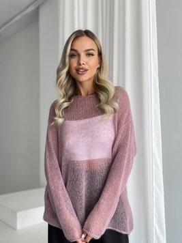 Oversized  Mohair-Wool Cardigan sweater  SKY photo