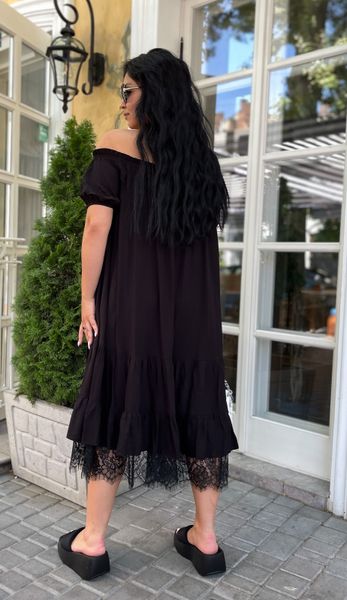 Сукня розлітайка з мереживом літня великий розмір Elena фото