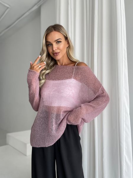 Oversized  Mohair-Wool Cardigan sweater  SKY photo