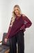 Hand knitted thin mohair sweater marsala color SKY photo 2