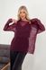 Hand knitted thin mohair sweater marsala color SKY photo 7