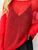 Красный свитер паутинка большой размер мохеровый OLGA- 279-1 фото
