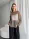 Beige oversize sweater made from premium kid-mohair, cobweb SKY photo 10