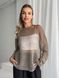 Beige oversize sweater made from premium kid-mohair, cobweb SKY photo 1