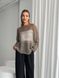 Beige oversize sweater made from premium kid-mohair, cobweb SKY photo 2