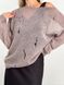 Distressed knit oversize, ash gray-beige mohair alpaka jumper Cool air jumper photo 9