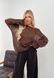 Distressed knit oversize, chocolate color mohair alpaka jumper Cool air jumper photo 1