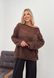 Distressed knit oversize, chocolate color mohair alpaka jumper Cool air jumper photo 6