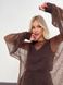 Exquisite knitted mohair jumper, bell sleeves, dark chocolate Oxygen photo 1