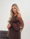 Exquisite knitted mohair jumper, bell sleeves, dark chocolate Oxygen photo 7