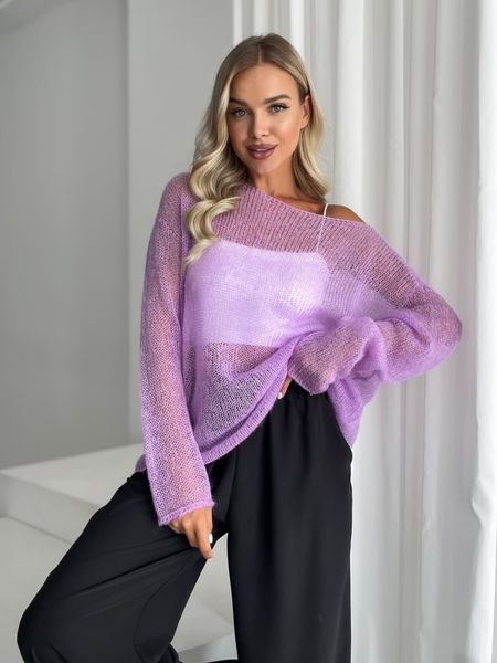 Oversized mohair sweater Lilac SKY photo