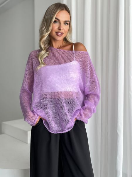 Oversized mohair sweater Lilac SKY photo