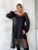 Чорне плаття з широким рукавом з мохеру, розлітайка, павутинка ALIEN MINI-4 фото