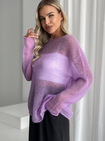 Oversized mohair sweater Lilac SKY photo