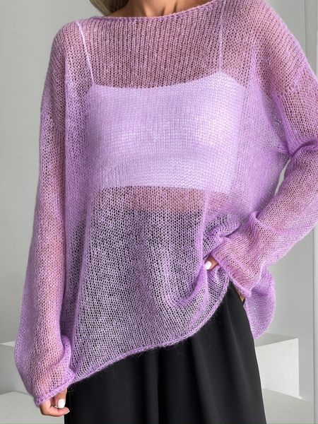 Oversized mohair sweater Lilac SKY photo