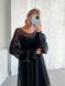 Чорне плаття з широким рукавом з мохеру, розлітайка, павутинка ALIEN MINI-4 фото 2