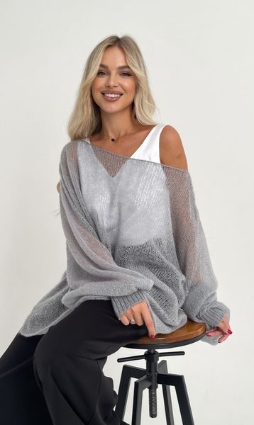 Mohair knitted jumper Oxygen  photo