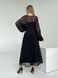 Черное платье длинное с широким рукавом из мохера, разлетайка, паутинка ALIEN фото 10