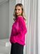 Hand knitted thin mohair crewneck sweater neon pink SKY photo 7