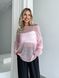 Hand knitted thin mohair sweater pink SKY photo 3