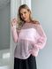 Hand knitted thin mohair sweater pink SKY photo 6