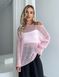 Hand knitted thin mohair sweater pink SKY photo 5