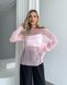 Hand knitted thin mohair sweater pink SKY photo 7