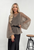 Delicate dark beige mohair knitted jumper, bell sleeves Oxygen photo