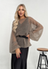 Delicate dark beige mohair knitted jumper, bell sleeves Oxygen photo 1